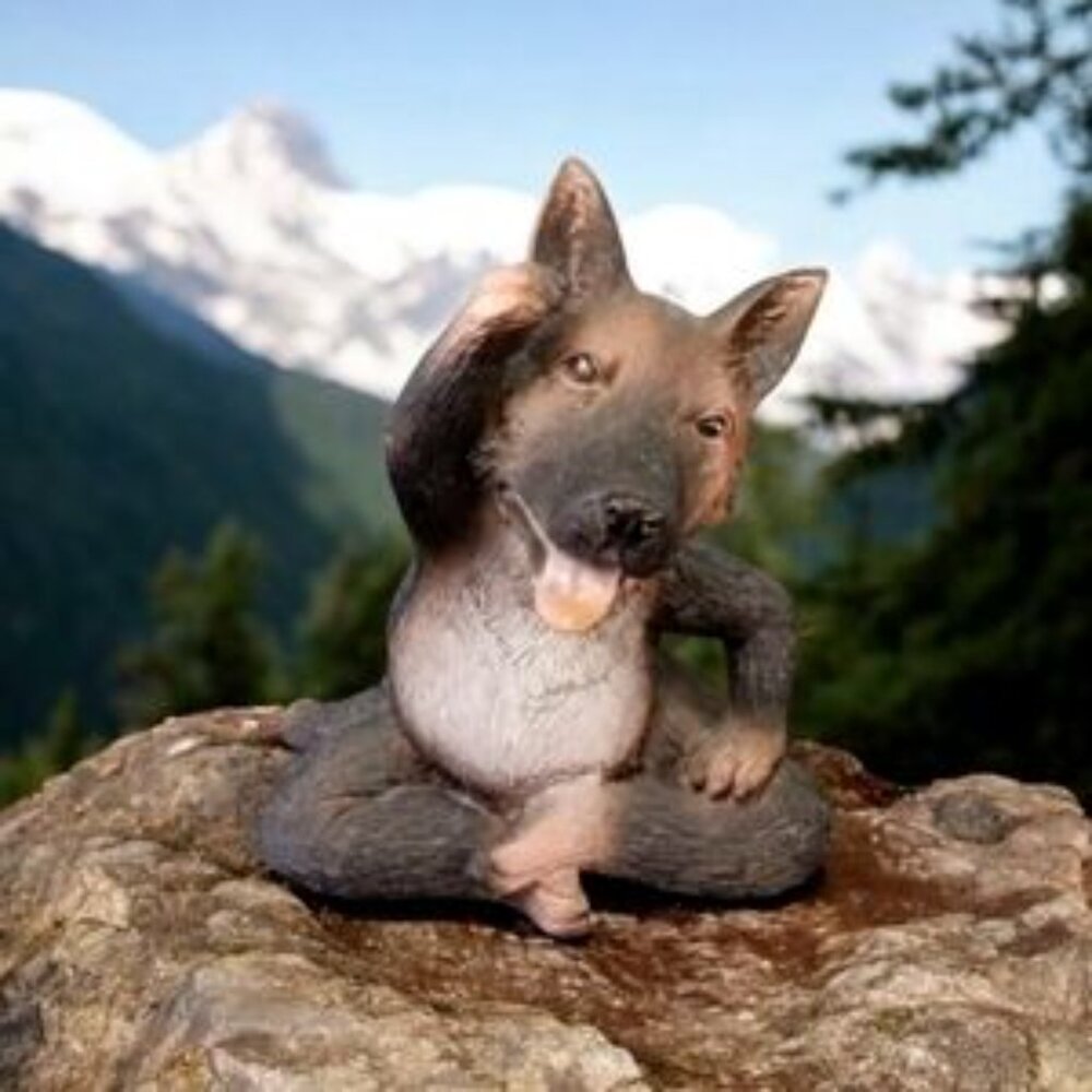 3 For $15 German Sheppard Yoga Pose Figurine NEW